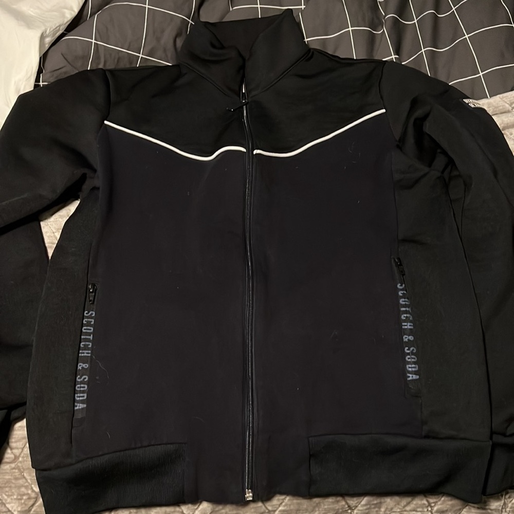 Navy zip up track jacket by scotch and soda